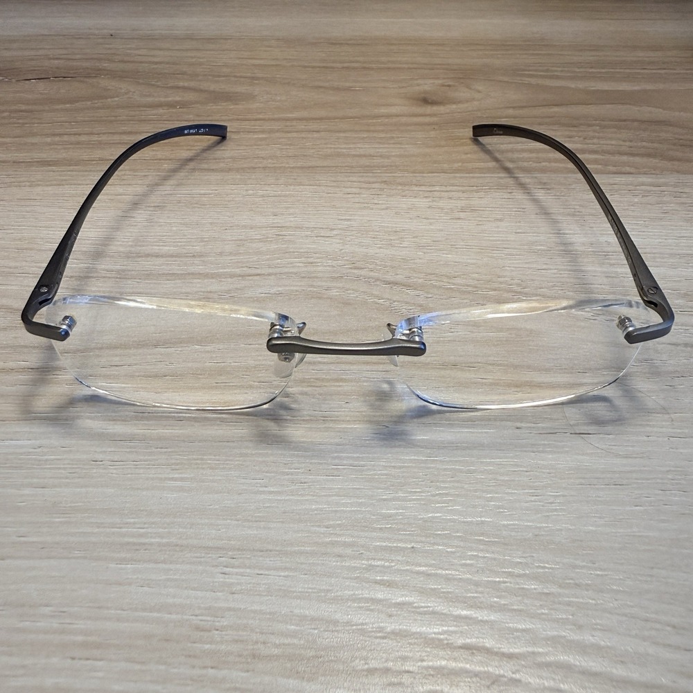 Magnivision WL1109 Eyeglasses Frame Rimless Gray Rectangular Adult Unisex‎